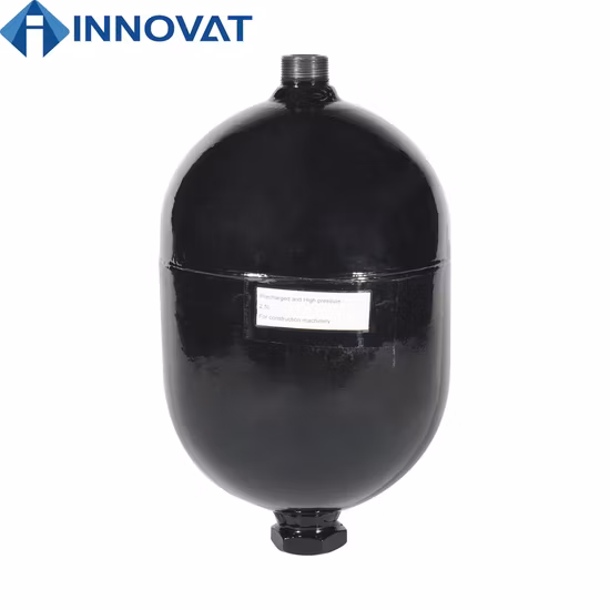 Acumulador de diafragma de pressão hidráulica de aço carbono, acumuladores originais de diafragma de baixa pressão
